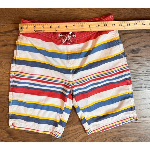 Johnnie-O Boys Swim‎ Trunks Size 10 Striped Swimsuit Shorts Beach Pool - Picture 4 of 8